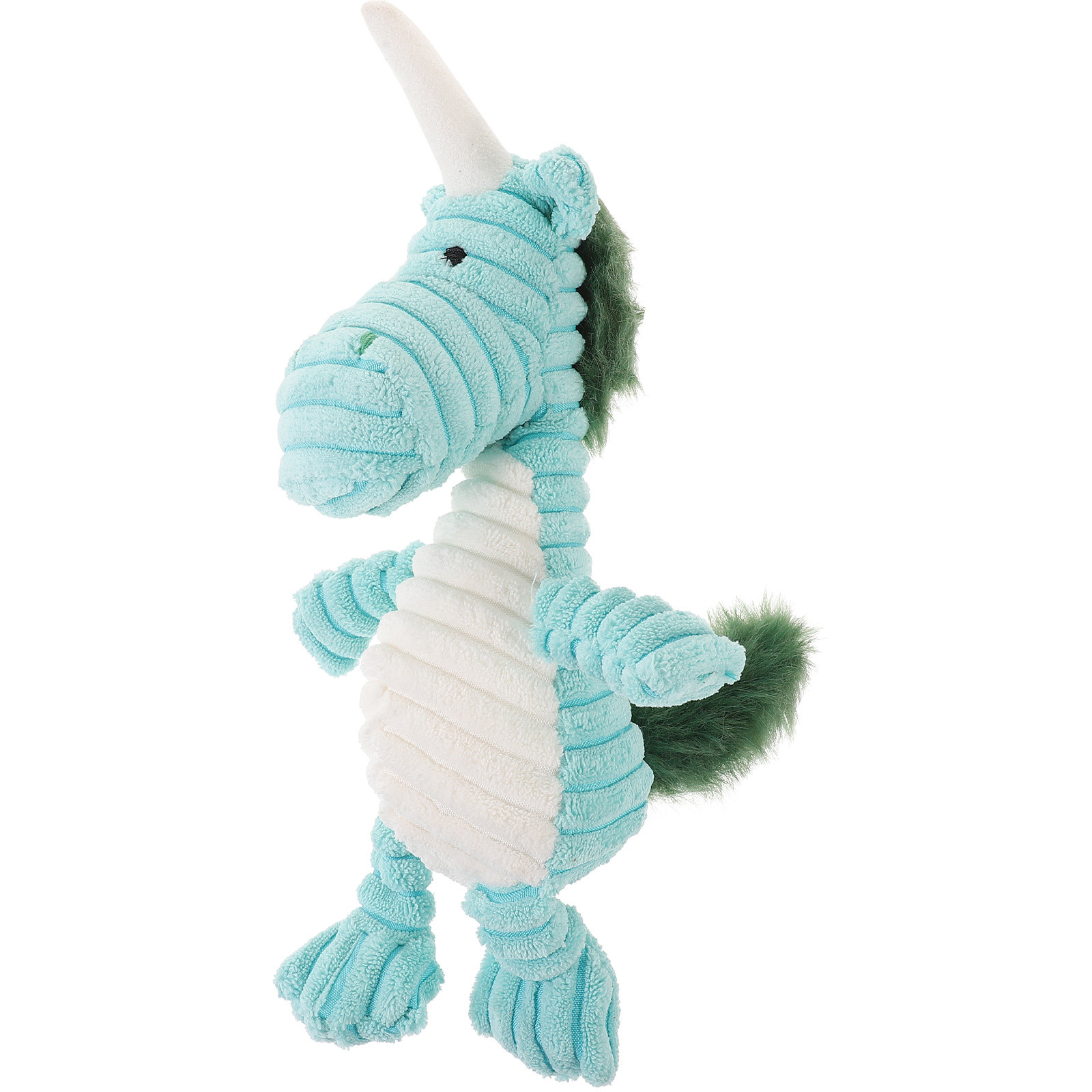Flying Disc Dog Training Toy - Striped Unicorn Plush Squeaky Dog Toy