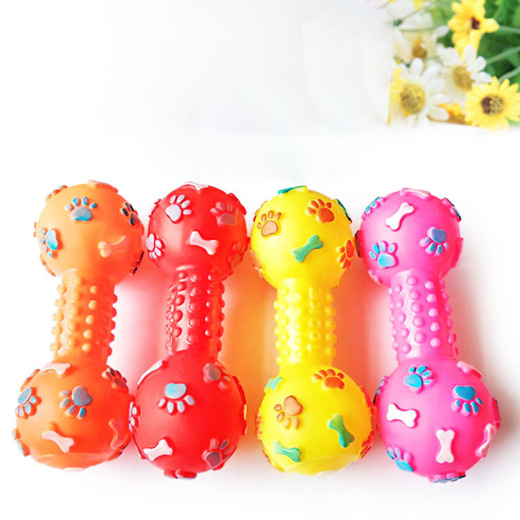Teeth Cleaning Dog Chew Bone - New Pet Dog Squeaky Toy -