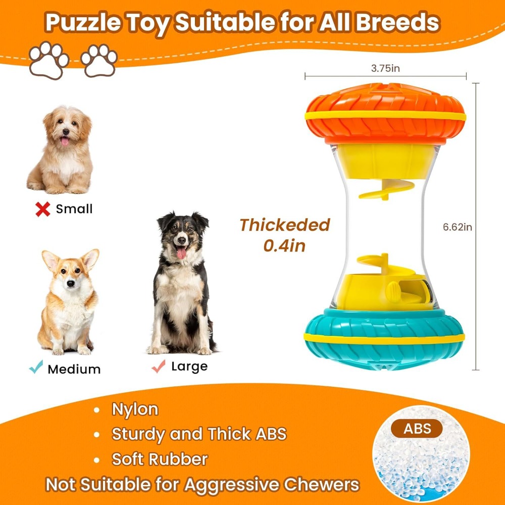 Quiet Rolling Treat Dispensing - Rubber Treat Dispensing Dog Toy 评论和价格