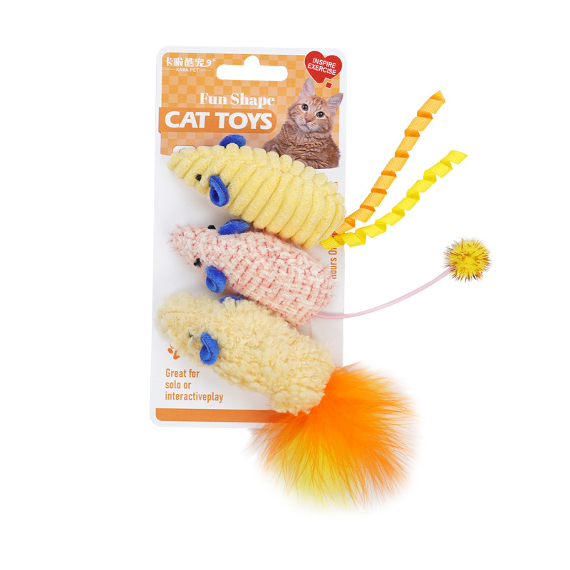 Cat Toys 3pcs Plush Simulated  - Catnip Interactive Plush Mouse 评论和价格