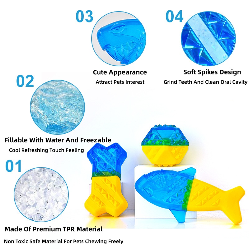 Summer Cooling Dog Chew Toys F - Teeth Cleaning Dog Chew Bone 评论和价格