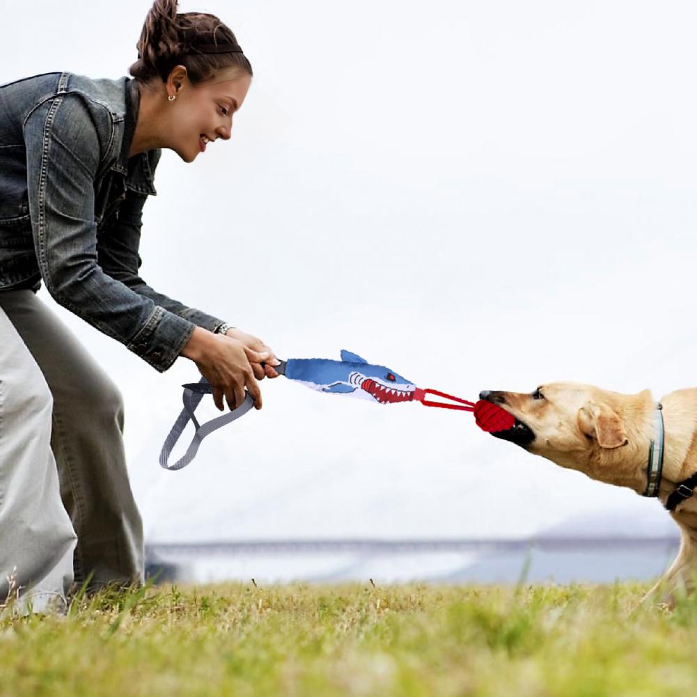 Shark Rope Tug Toy with Suctio - Suction Cup Dog Tug Toy 评论和价格