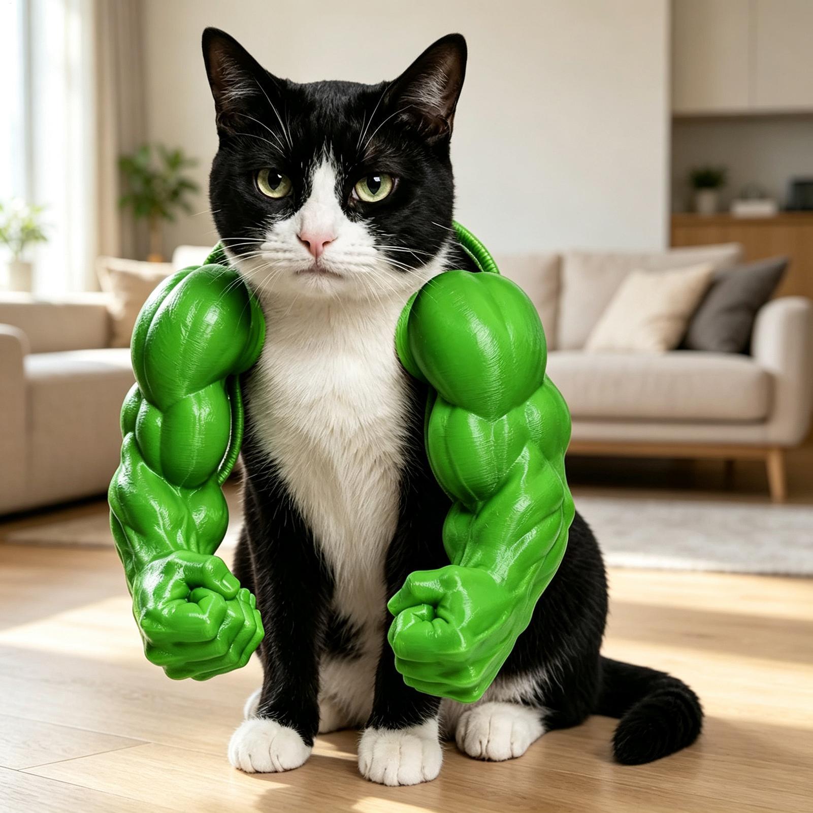 Funny Cat Muscle Arm 3D Printe - Interactive Squeaky Plush Dog Toy 评论和价格