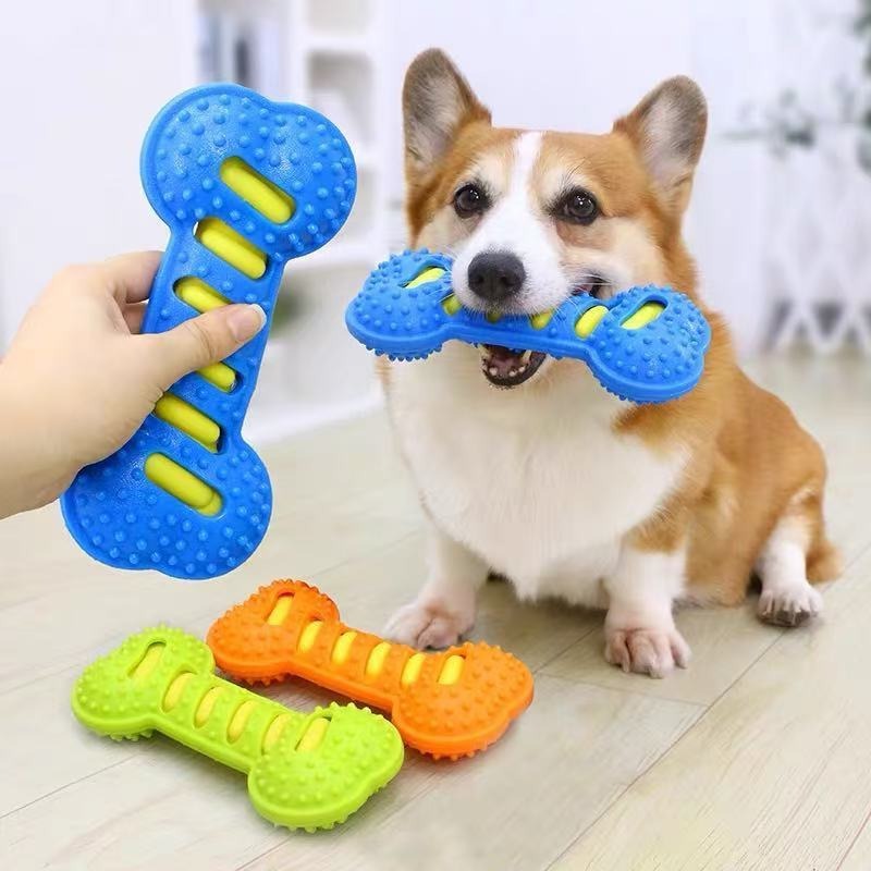 Rubber Bone Dog Molar Stick No - Teeth Cleaning Dog Chew Bone 评论和价格