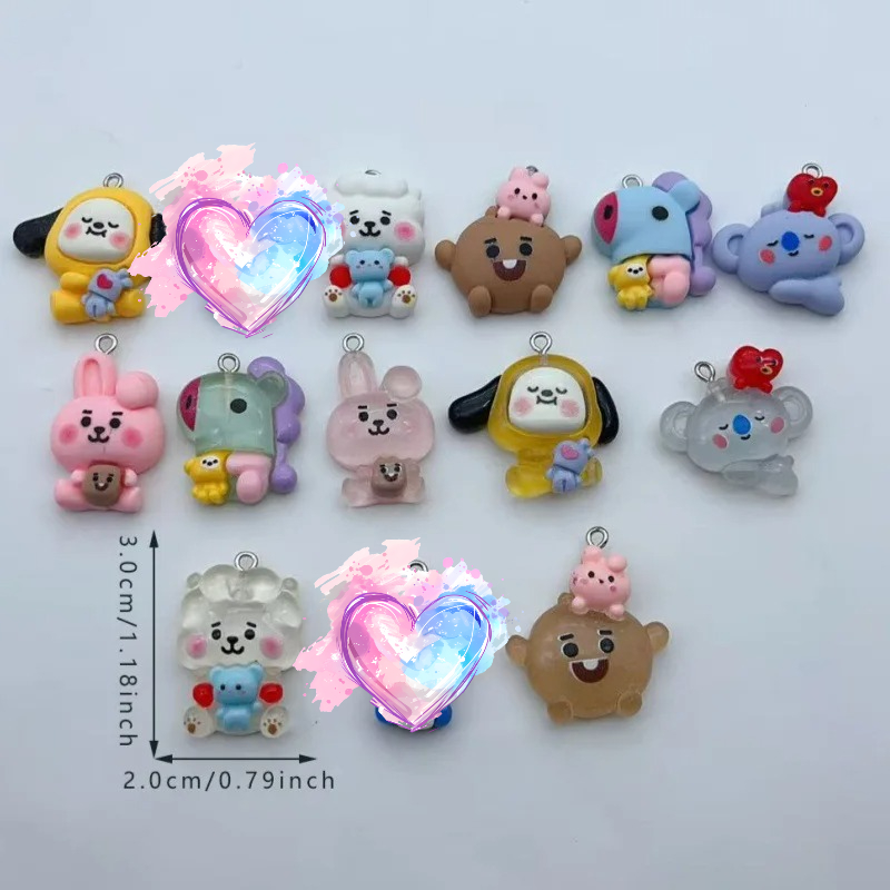 BT21 colorful cartoon resin tr - Dog Toys 评论和价格