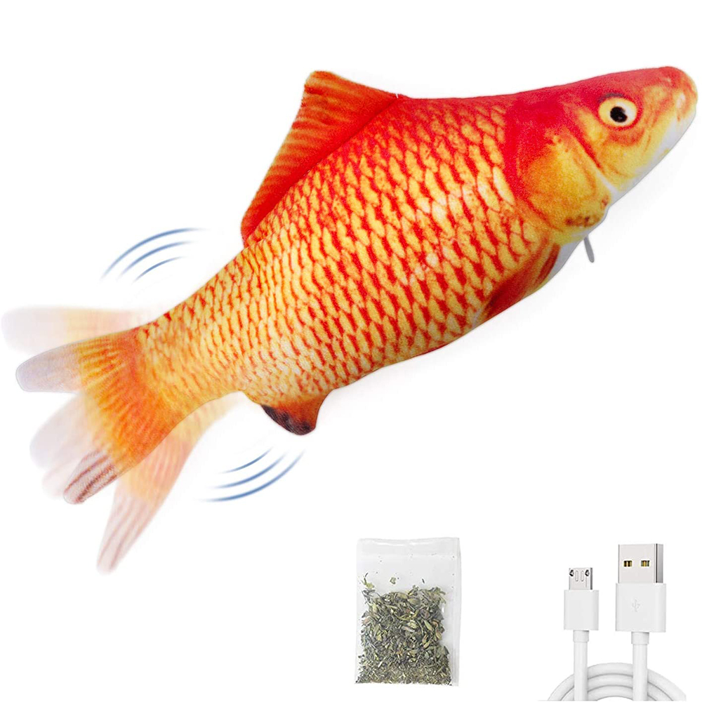 Cat Toys Fish USB Charger Fish - Electric Floppy Fish Dog Toy 评论和价格