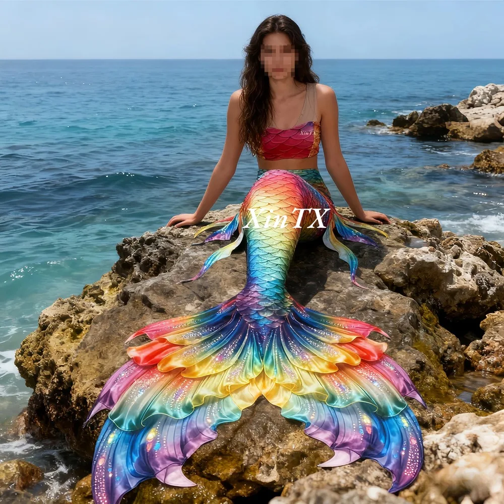 Mermaid tail rainbow-colored l - Aquarium 评论和价格