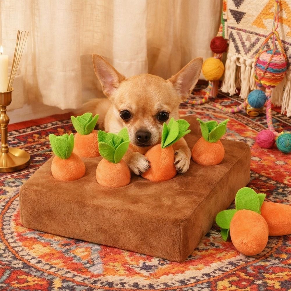 Stress Relief Carrot Snuffle M - Dog Puzzle Feeder Toy 评论和价格