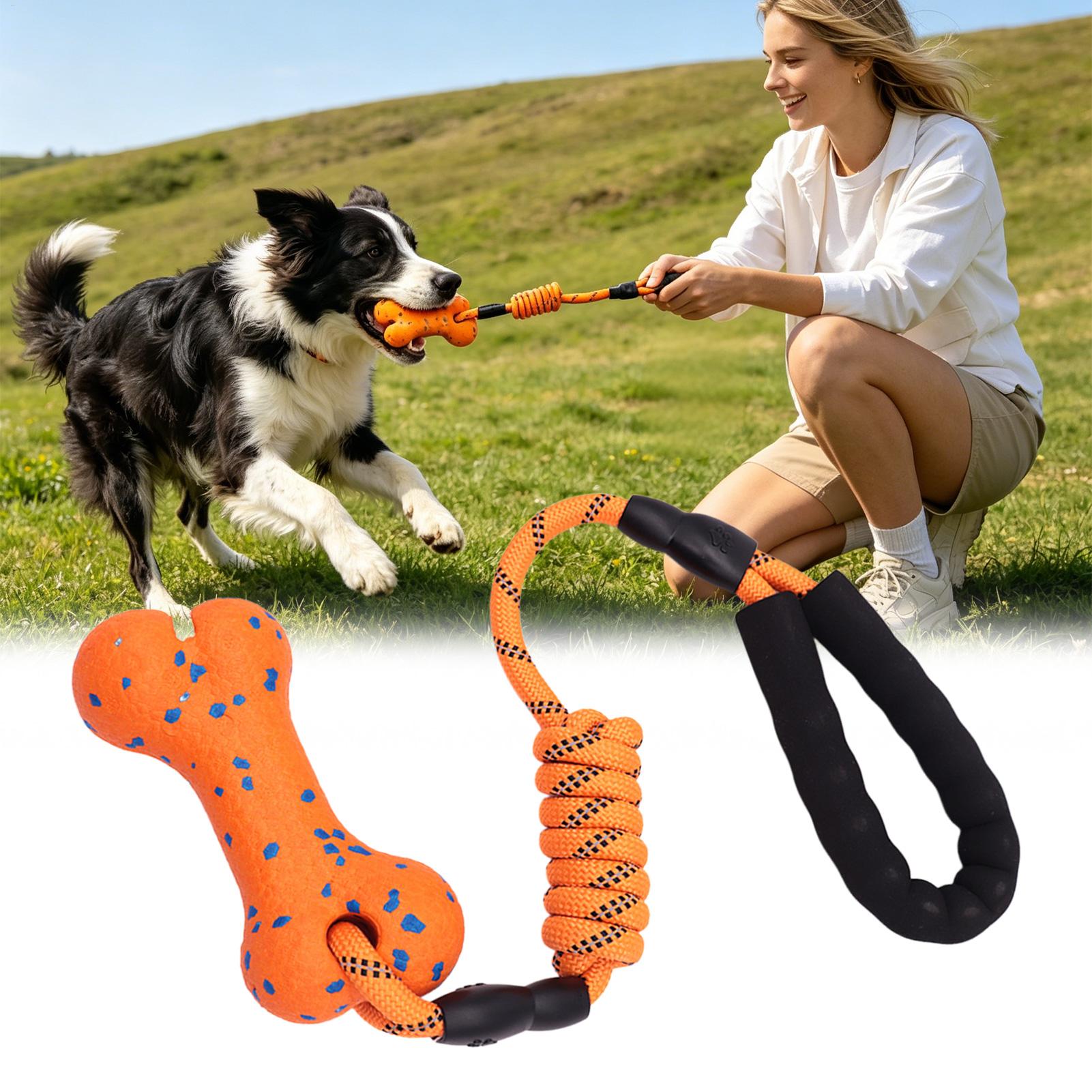 Rope Toy Teething Bone Pet Sup - Dog Rope Toy Aggressive Chewers 评论和价格