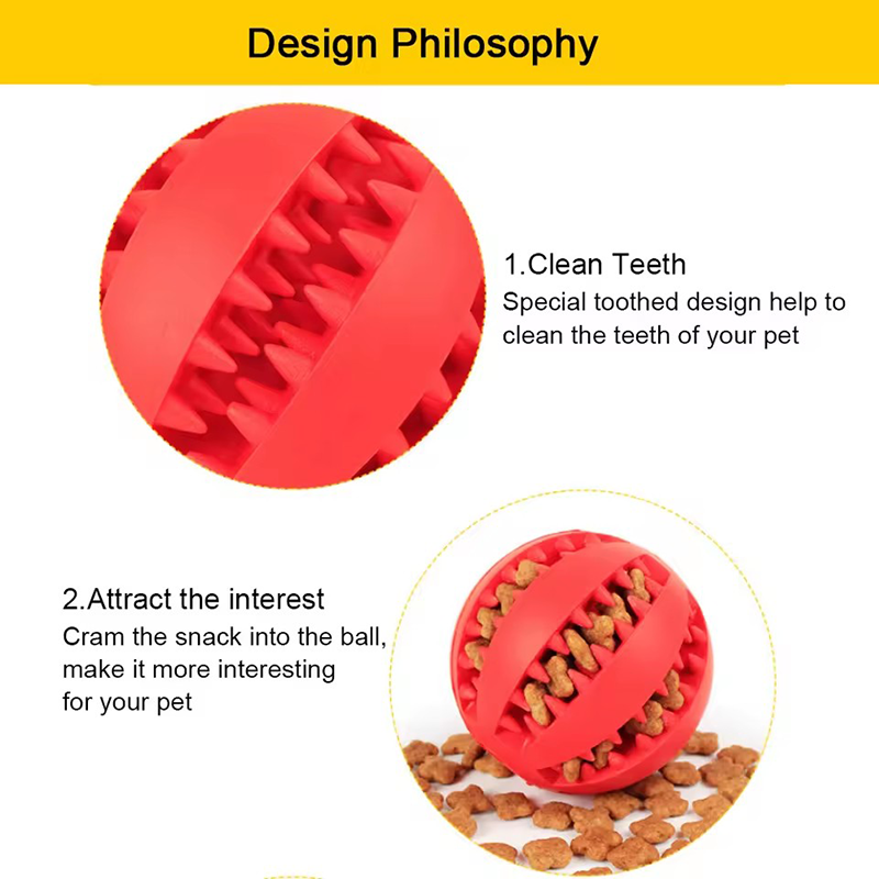 Dog Treat Dispensing Toy Ball  - Rubber Treat Dispensing Dog Toy 评论和价格