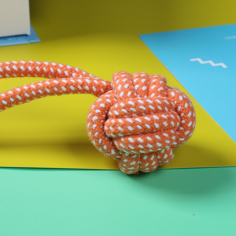 1PCS Knot Chew with Tennis Bal - Dog Rope Toy Aggressive Chewers 评论和价格
