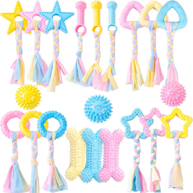 Durable Rubber Dog Chew Toy fo - Teeth Cleaning Dog Chew Bone 评论和价格