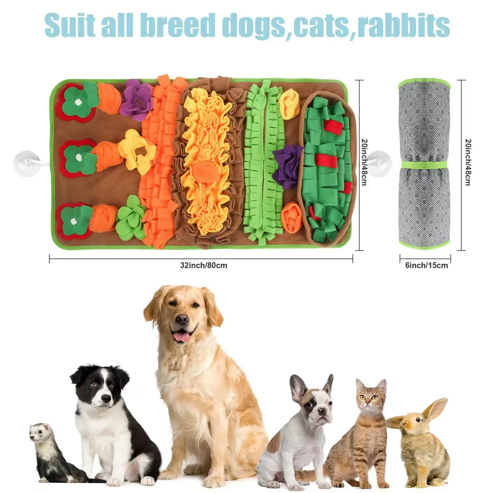 Dog Snuffle Mat Fleece Slow Fe - Snuffle Mat For Dogs 评论和价格