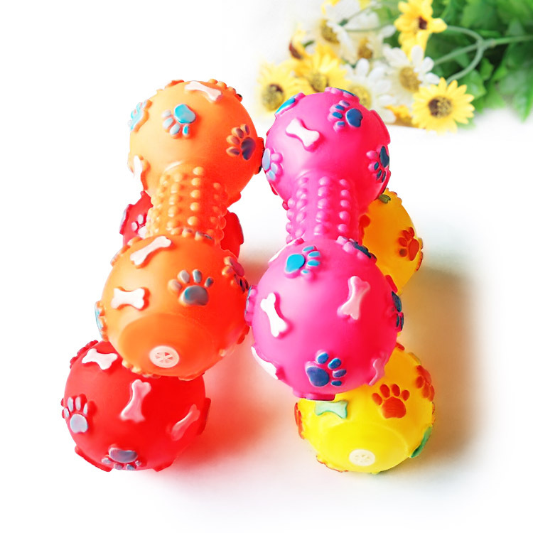 New Pet Dog Squeaky Toy - Dumb - Teeth Cleaning Dog Chew Bone 评论和价格