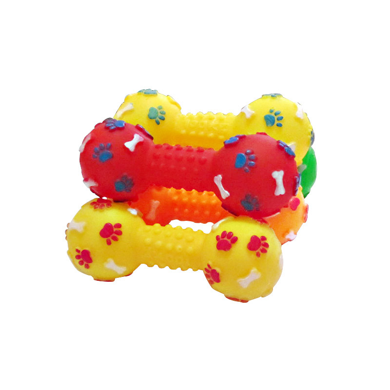 New Pet Dog Squeaky Toy - Dumb - Teeth Cleaning Dog Chew Bone 评论和价格