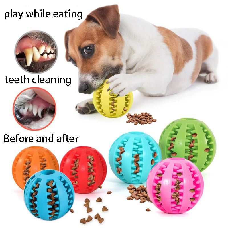 Interactive Dog Toy Ball Rubbe - Rubber Treat Dispensing Dog Toy 评论和价格