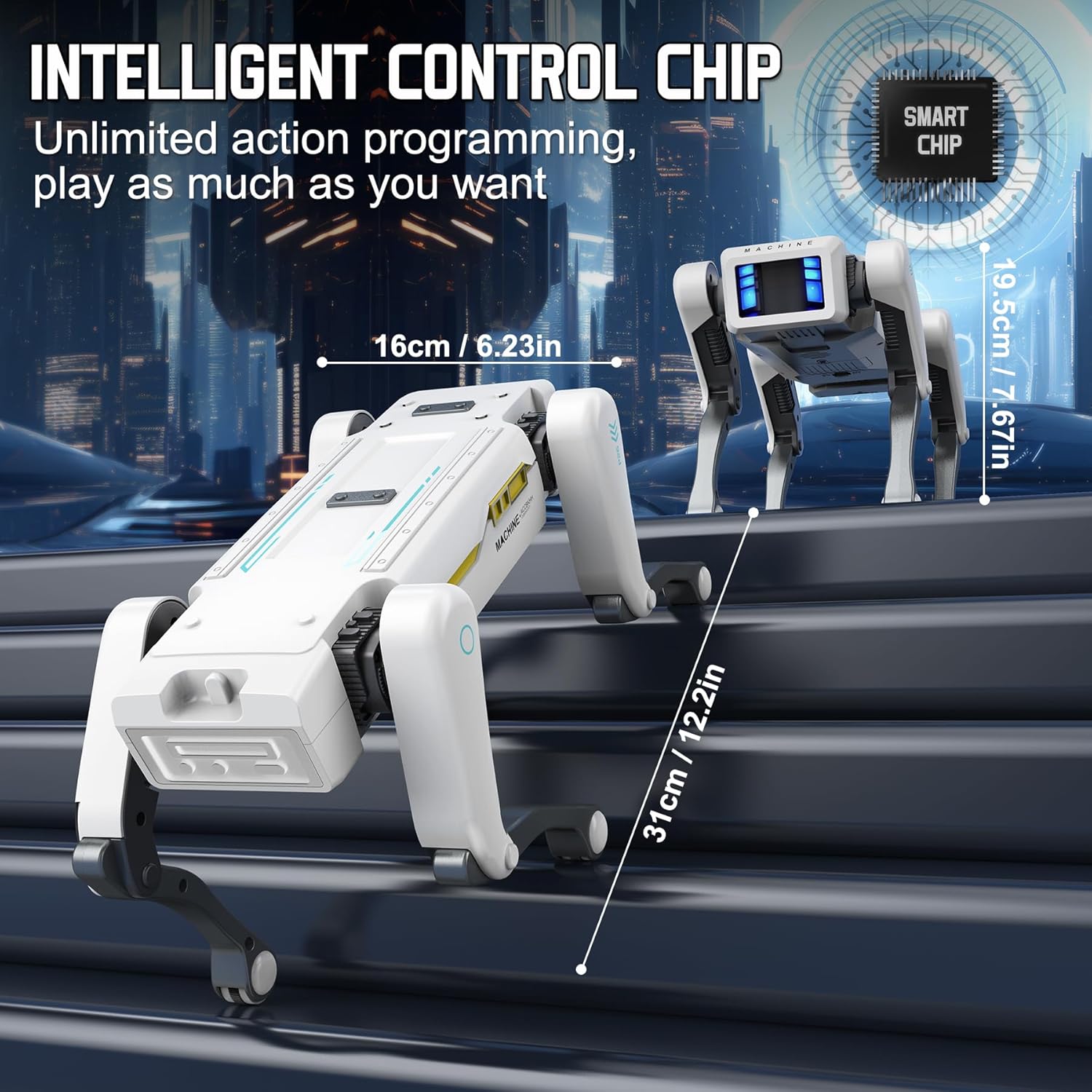 RC Mechanical Dog Multifunctio - Interactive Squeaky Plush Dog Toy 评论和价格
