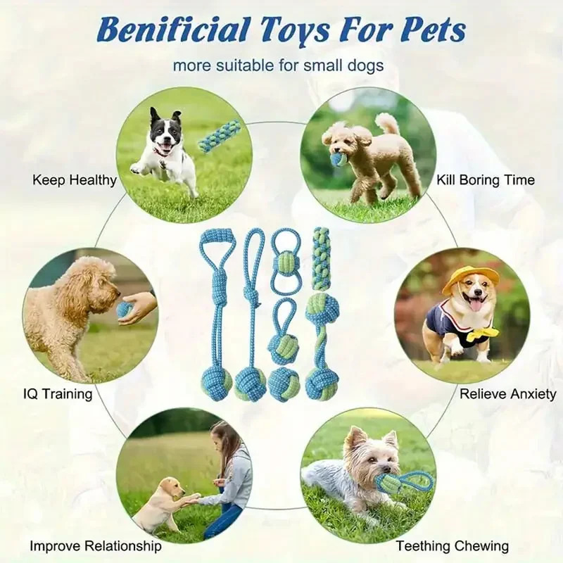 1/7 Pack Heavy Duty Dog Tug Ro - Dog Rope Toy Aggressive Chewers 评论和价格