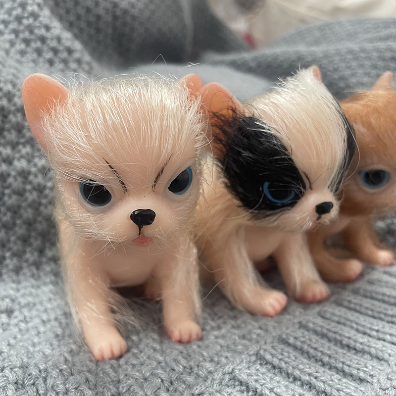 5Inch Full Body Silicone Cute  - Interactive Squeaky Plush Dog Toy 评论和价格