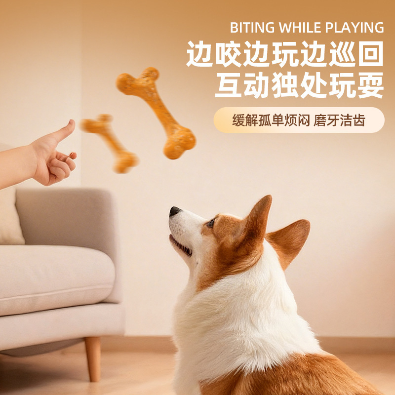 Dog ToyTPRDurable chew-resista - Teeth Cleaning Dog Chew Bone 评论和价格