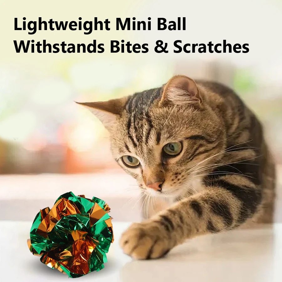 5/10Pcs Crinkle Ball Cat Toys  - Laser Pointer Cat Toy Automatic 评论和价格